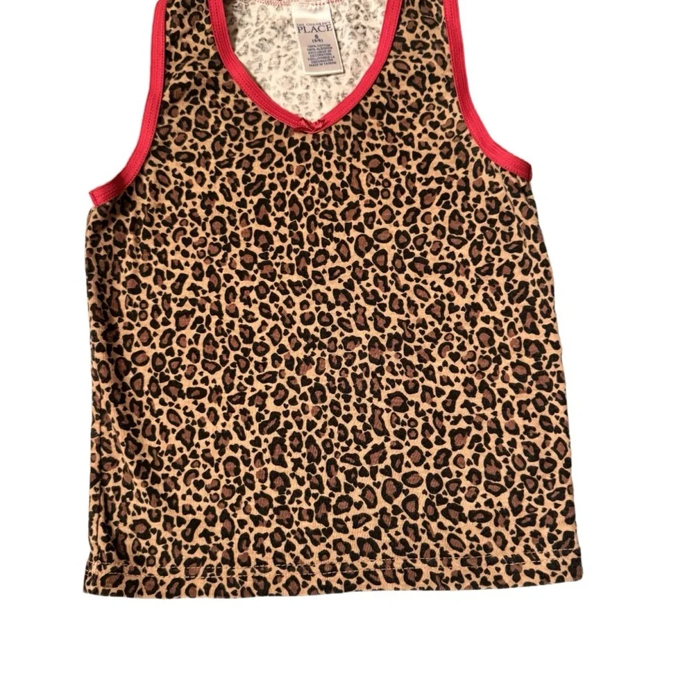 The Children's Place 2 Tank Tops/Undershirts Red & Leopard Print size S
